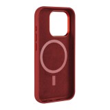 Kožený zadní kryt FIXED MagLeather s podporou MagSafe pro Apple iPhone 15 Pro Max, červený
