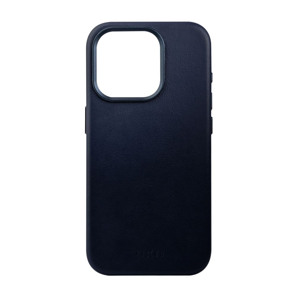 Kožený zadní kryt FIXED MagLeather s podporou MagSafe pro Apple iPhone 15 Pro Max, modrý