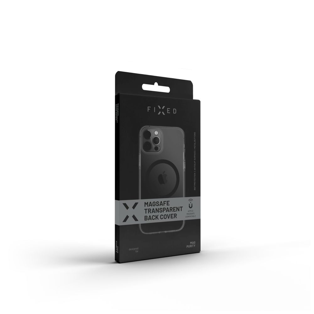 Zadní kryt FIXED MagPurity s podporou Magsafe pro Apple iPhone 15 Pro Max, čirý
