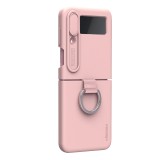 Nillkin CamShield Silky Silikonový Kryt pro Samsung Galaxy Z Flip 4 5G Light Peach