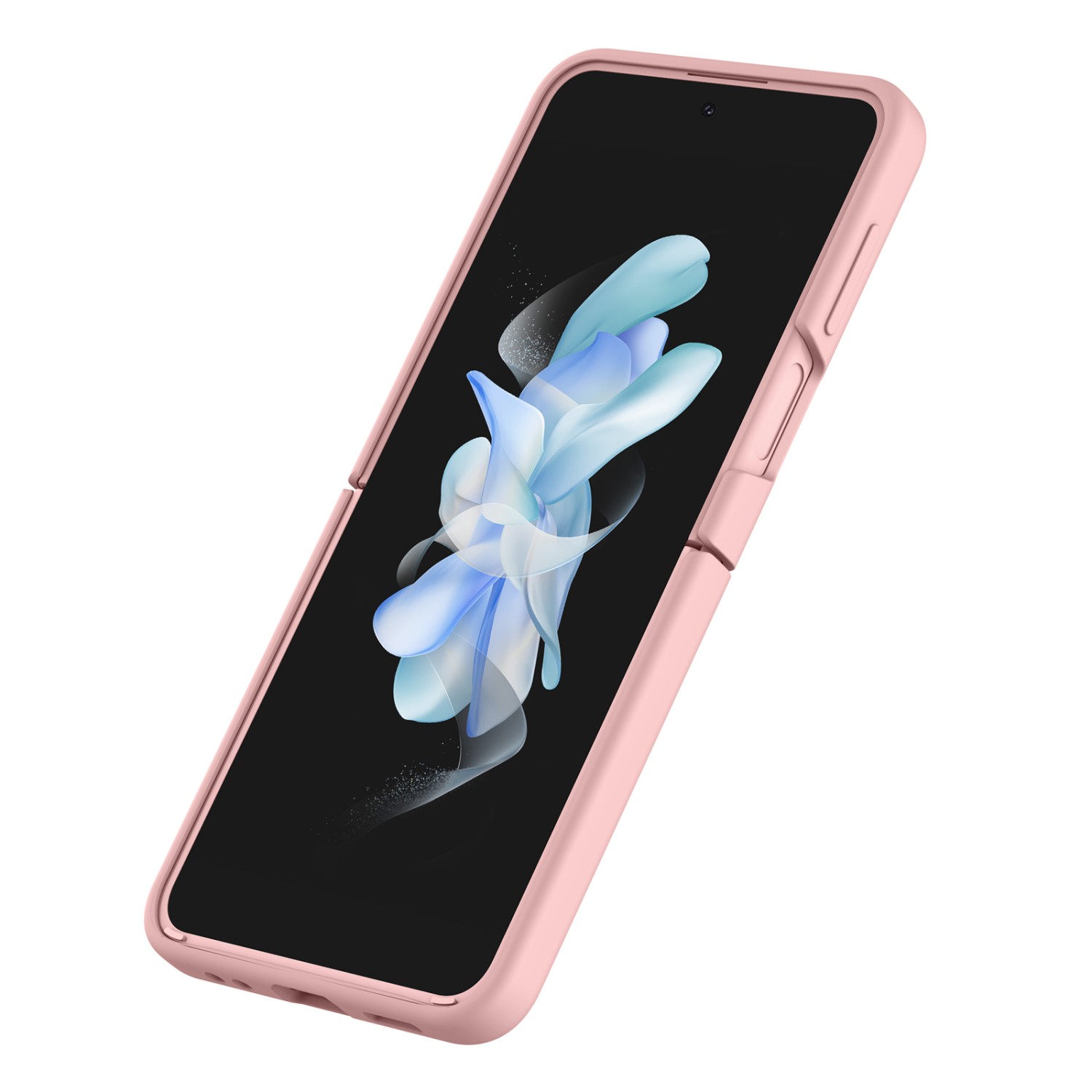 Nillkin CamShield Silky Silikonový Kryt pro Samsung Galaxy Z Flip 4 5G Light Peach