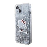 Hello Kitty Liquid Glitter Electroplating Head Logo Zadní Kryt pro iPhone 15 Transparent