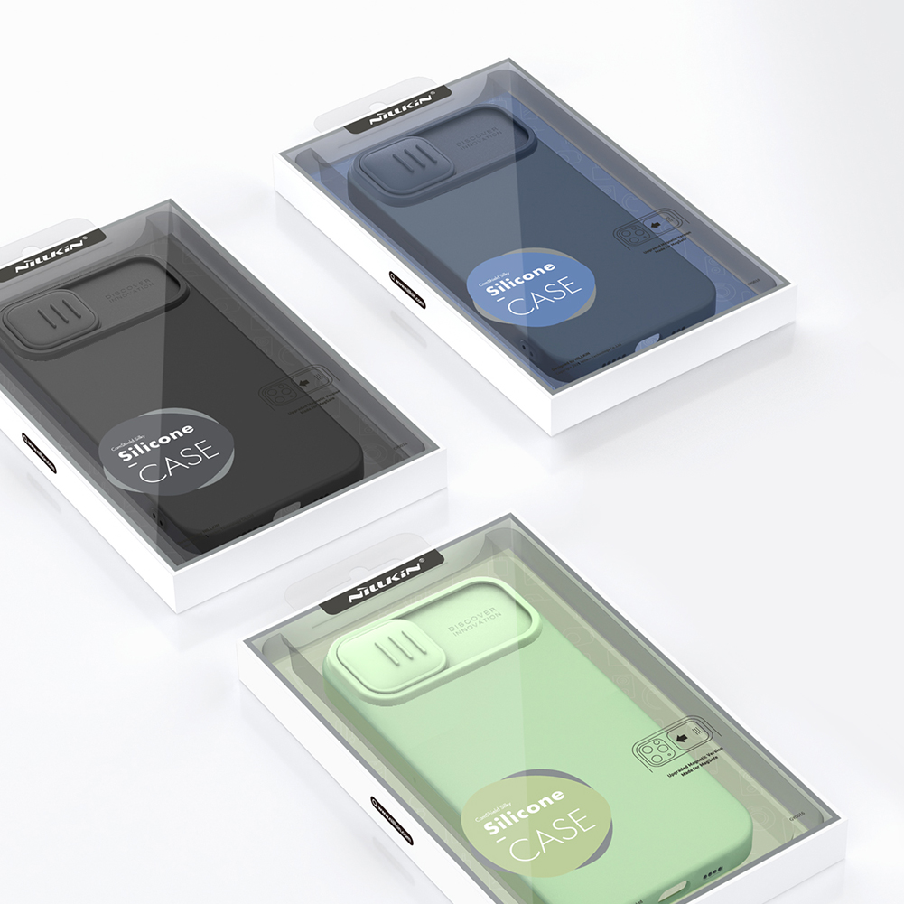 Nillkin CamShield Silky Silikonový Kryt pro Apple iPhone 15 Midnight Blue