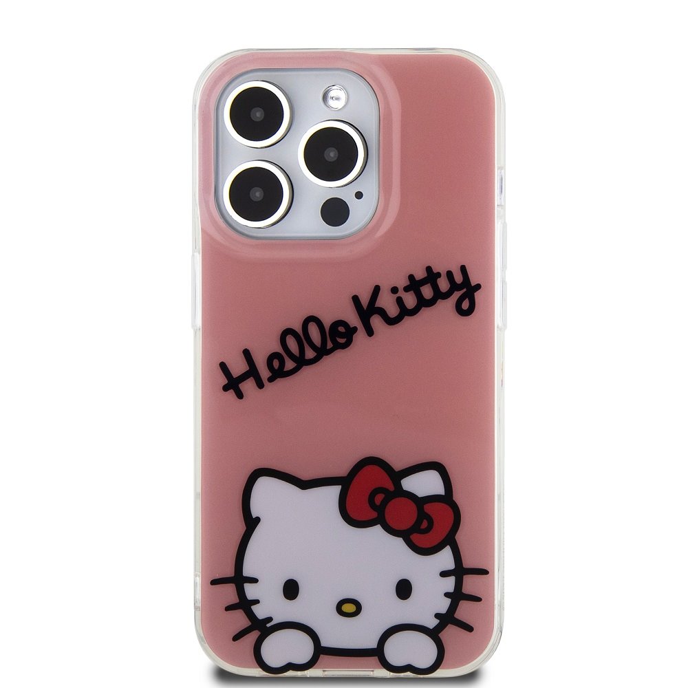 Levně Zadní kryt Hello Kitty IML Daydreaming Logo pro Apple iPhone 15 Pro, růžová