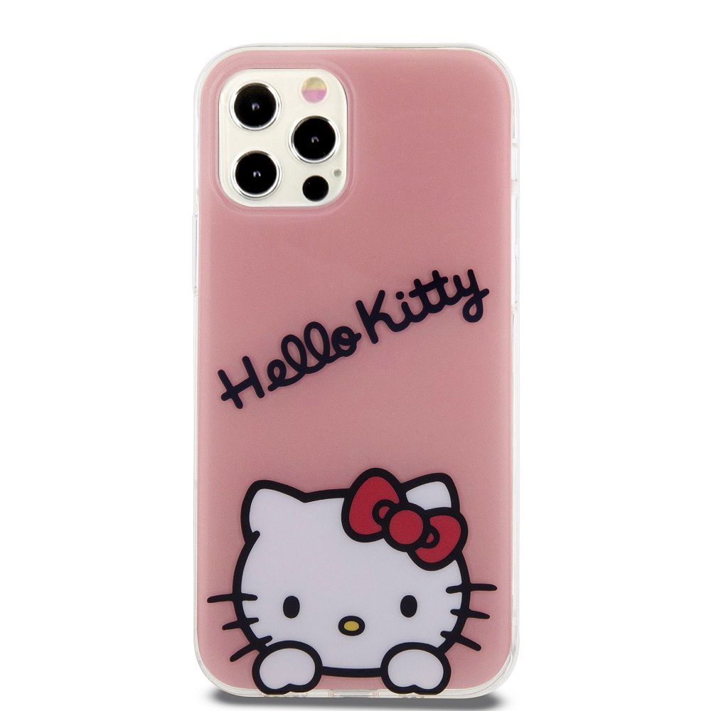 Zadní kryt Hello Kitty IML Daydreaming Logo pro Apple iPhone 12/12 Pro, růžová