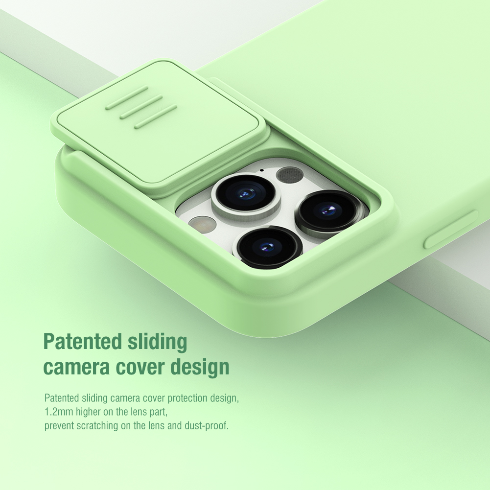 Nillkin CamShield Silky Silikonový Kryt pro Apple iPhone 15 Pro Max Blue Haze