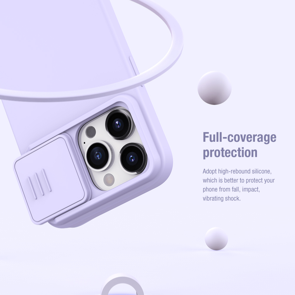 Nillkin CamShield Silky Silikonový Kryt pro Apple iPhone 15 Pro Max Star Grey