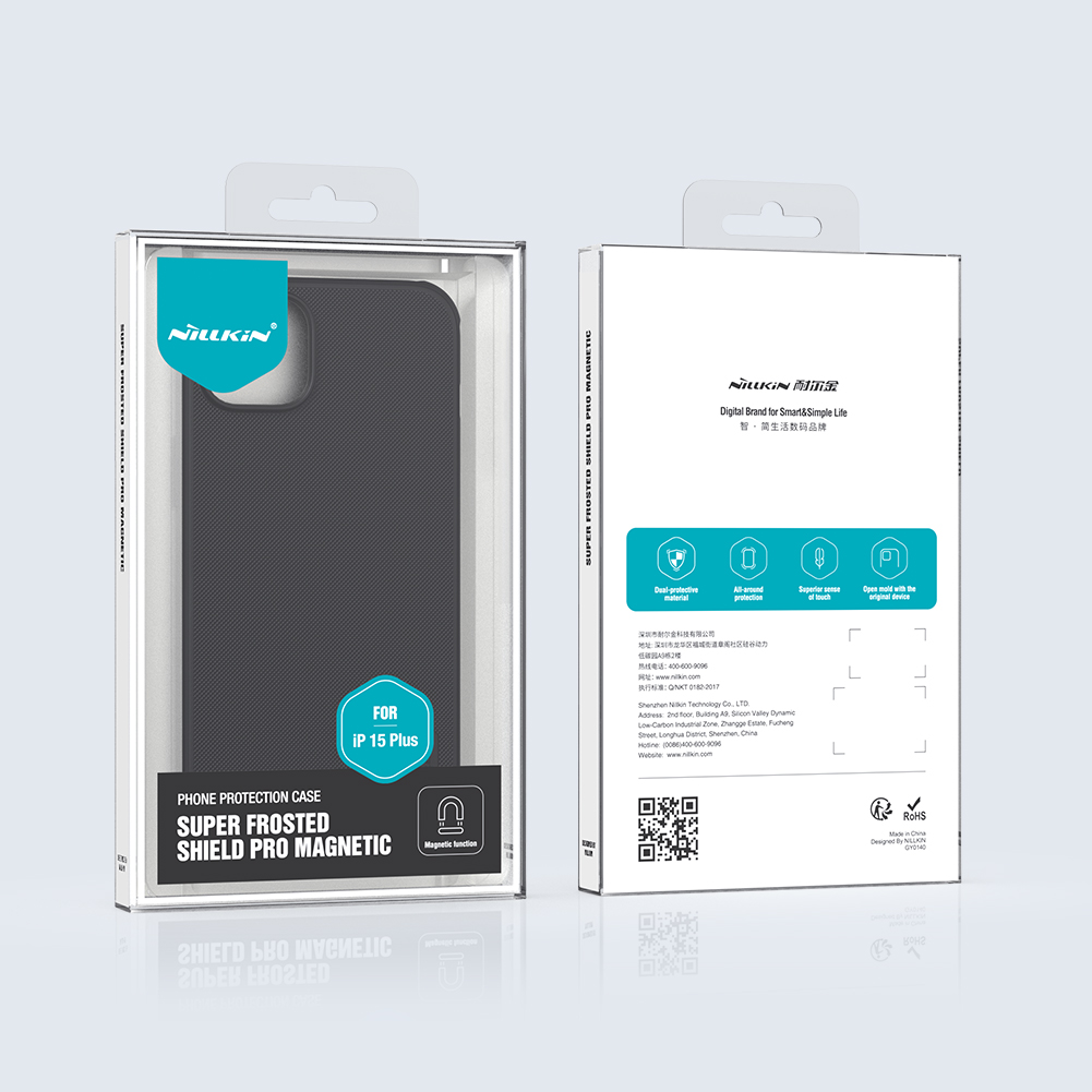 Nillkin Super Frosted PRO Magnetic Zadní Kryt pro Apple iPhone 15 Plus Black