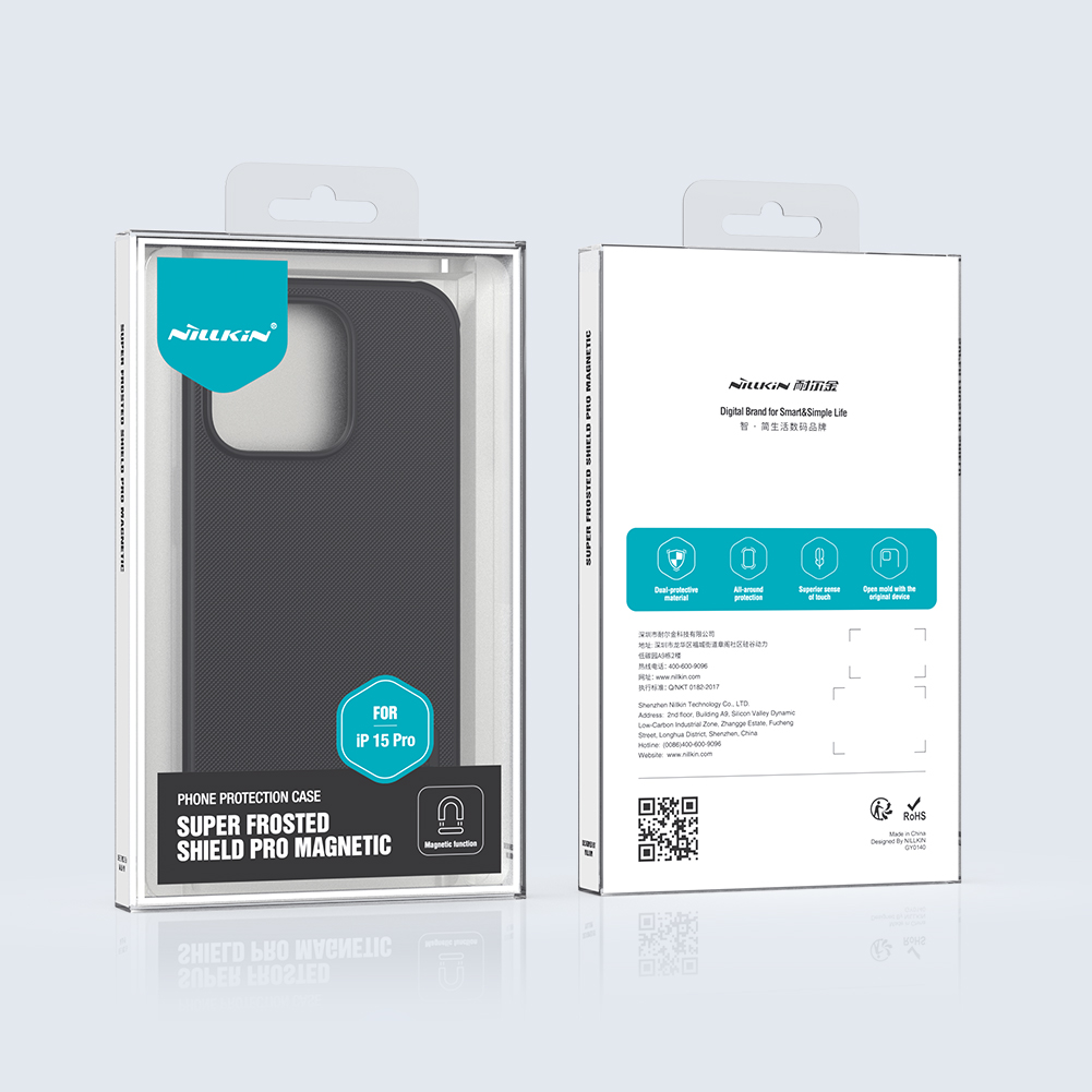 Nillkin Super Frosted PRO Magnetic Zadní Kryt pro Apple iPhone 15 Pro Blue