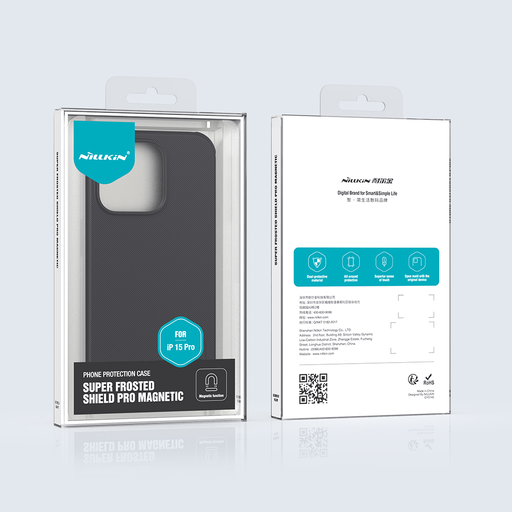 Nillkin Super Frosted PRO Magnetic Zadní Kryt pro Apple iPhone 15 Pro Black