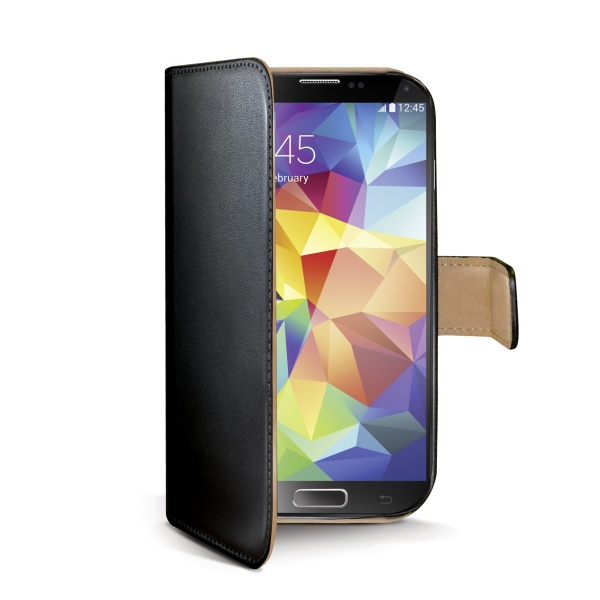 Pouzdro typu kniha CELLY Wally pro Samsung Galaxy S5, PU kůže, černé