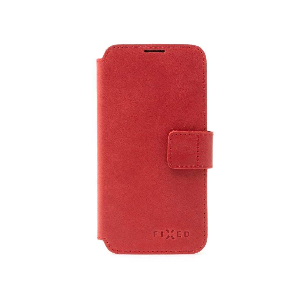 Kožené pouzdro typu kniha FIXED ProFit pro Samsung Galaxy A55 5G, červená