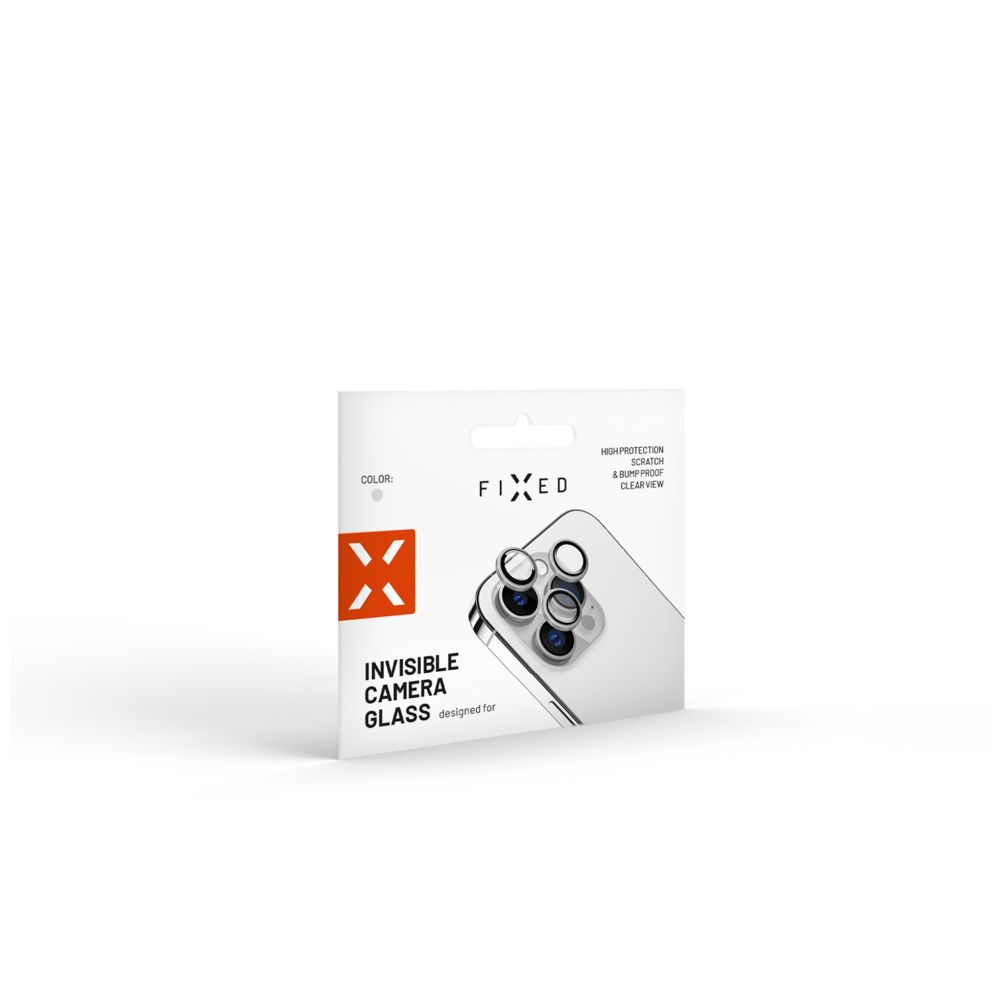 Ochranná skla čoček fotoaparátů FIXED Camera Glass pro Samsung Galaxy S24+, stříbrná