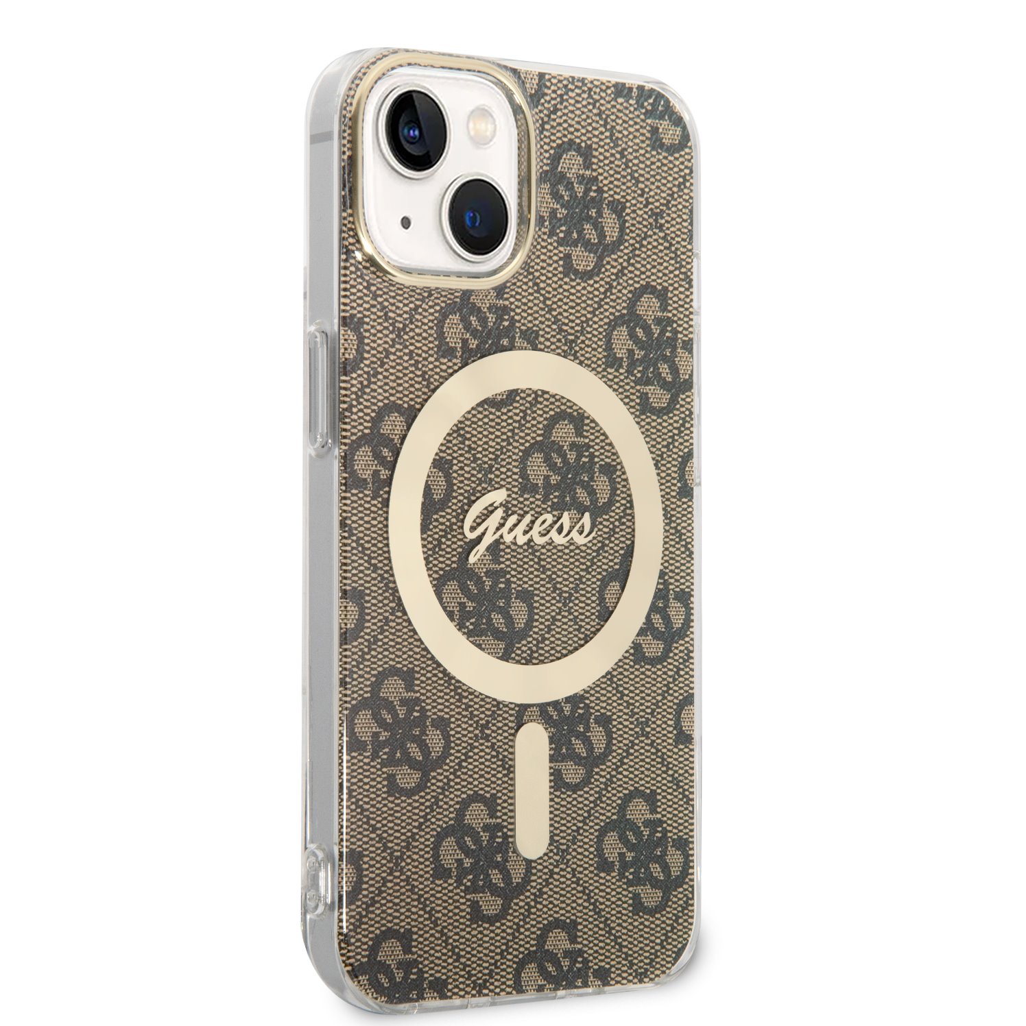 Guess 4G IML MagSafe Zadní Kryt pro iPhone 14 Brown