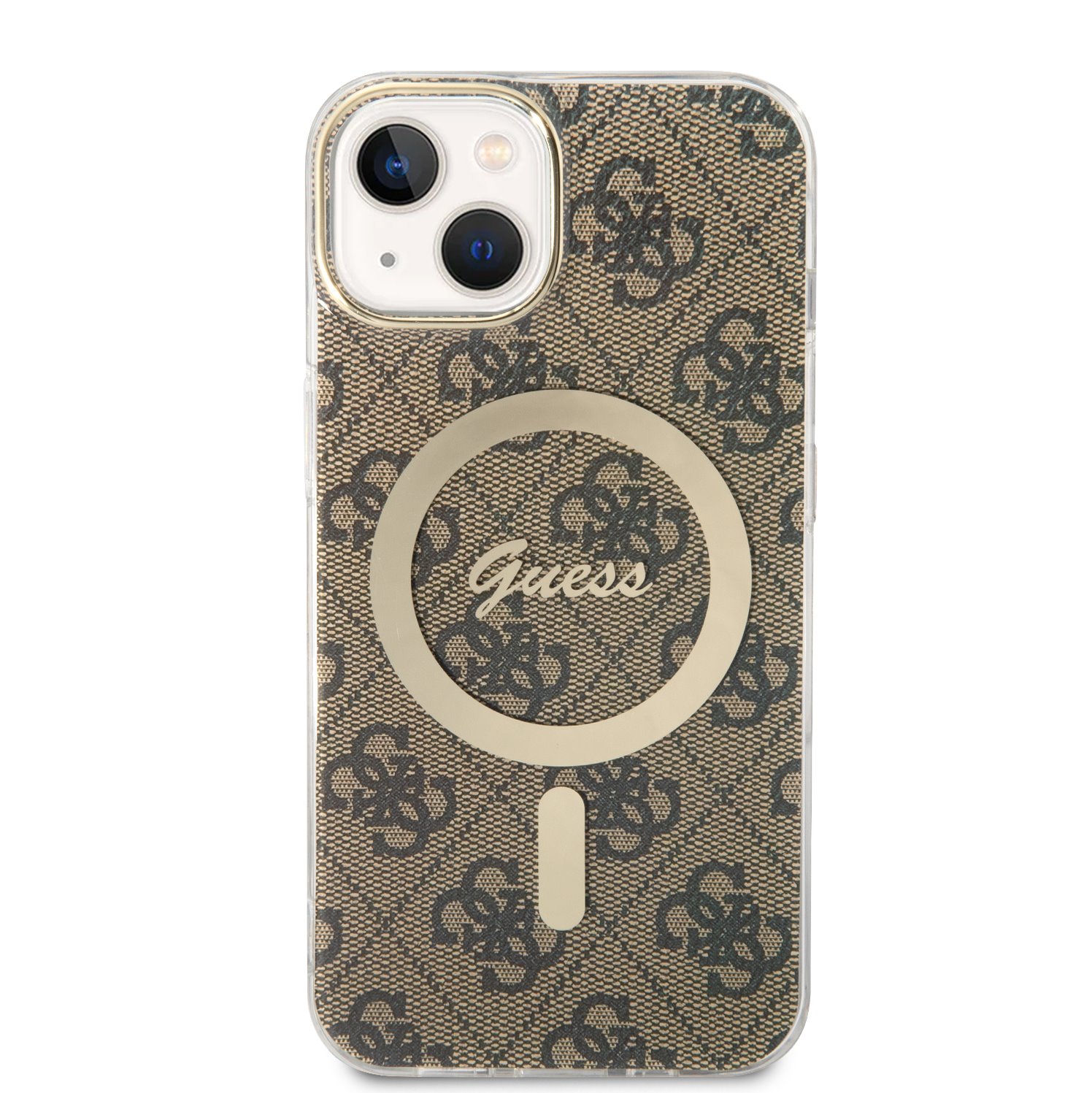 Zadní kryt Guess 4G IML MagSafe pro Apple iPhone 13, brown