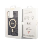 Guess 4G IML MagSafe Zadní Kryt pro iPhone 14 Pro Max Black