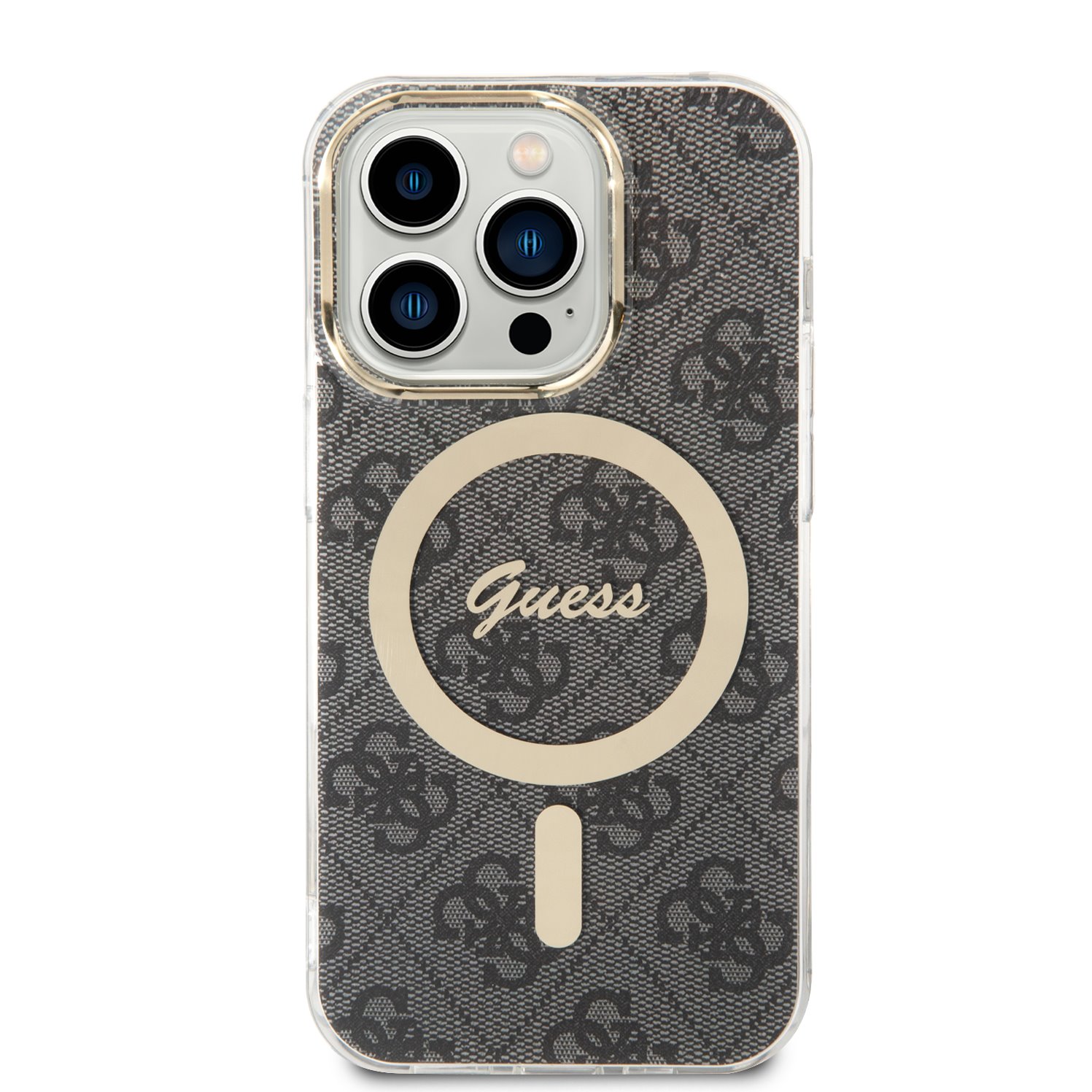Guess 4G IML MagSafe Zadní Kryt pro iPhone 14 Pro Black