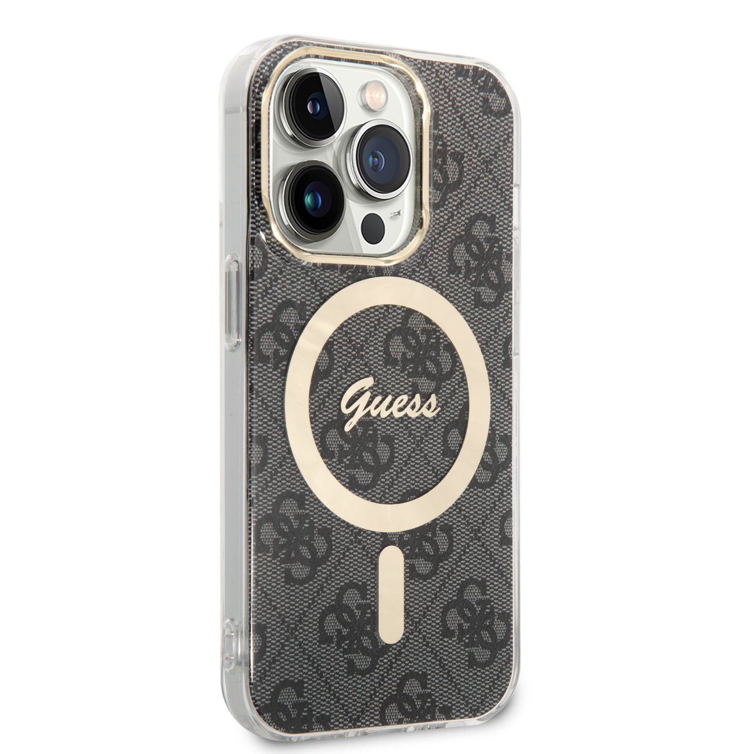 Guess 4G IML MagSafe Zadní Kryt pro iPhone 14 Pro Black