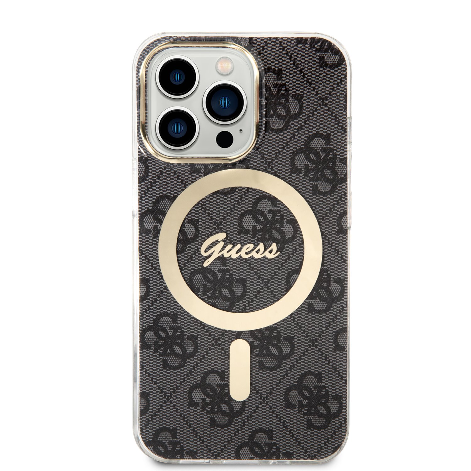 Guess 4G IML MagSafe Zadní Kryt pro iPhone 13 Pro Black