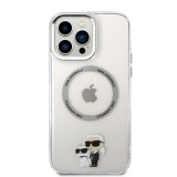 Karl Lagerfeld IML Karl and Choupette NFT MagSafe Zadní Kryt pro iPhone 13 Pro Max Transparent