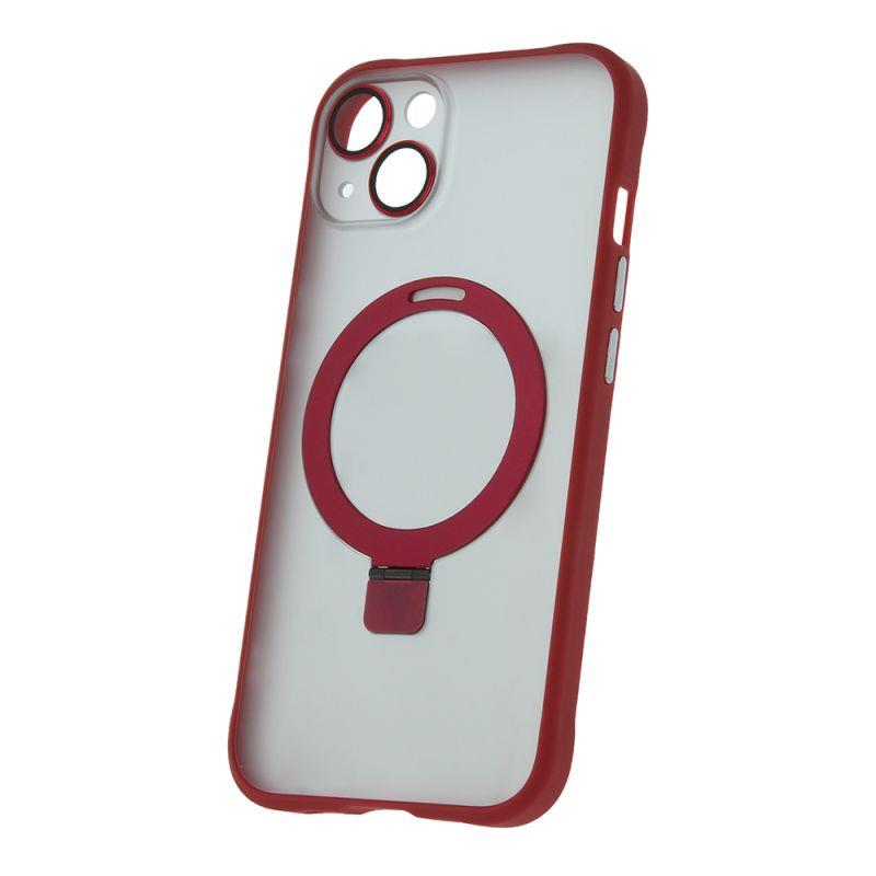 Levně Silikonové TPU pouzdro Mag Ring pro Apple iPhone 15 Pro Max, červená