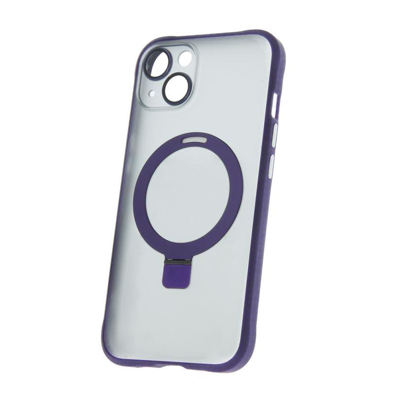 Silikonové TPU pouzdro Mag Ring pro Apple iPhone 14 Plus, fialová
