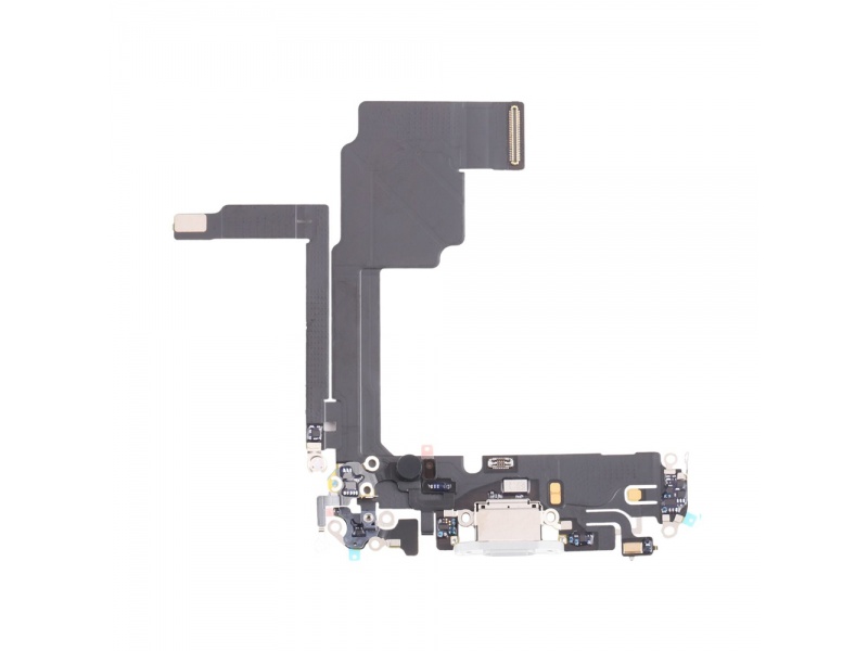Levně Nabíjecí deska a flex pro Apple iPhone 15 Pro bílý titan
