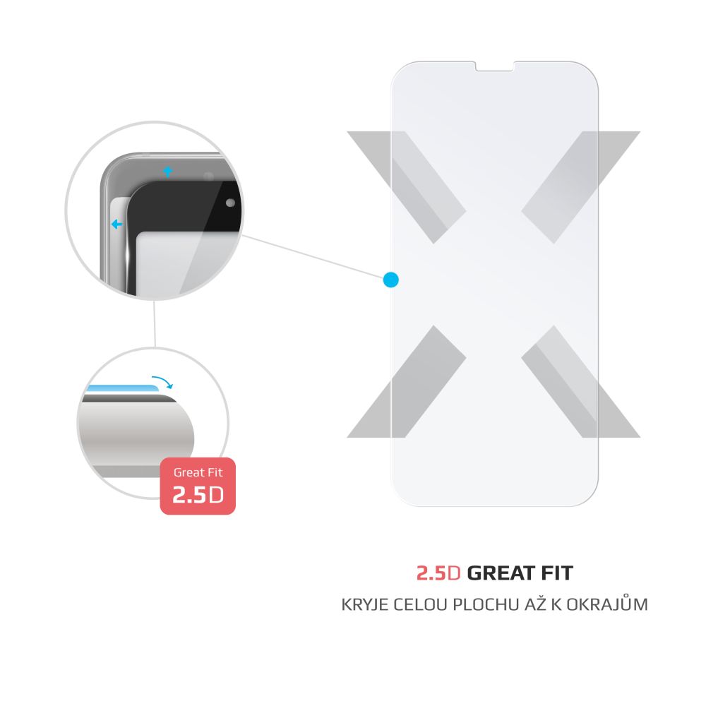 Ochranné tvrzené sklo FIXED pro Xiaomi Redmi 13C/POCO C65, čirá
