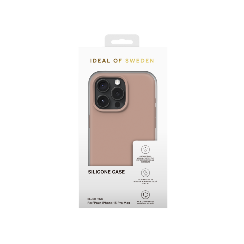 Levně Silikonový ochranný kryt iDeal Of Sweden pro Apple iPhone 15 Pro Max, blush pink