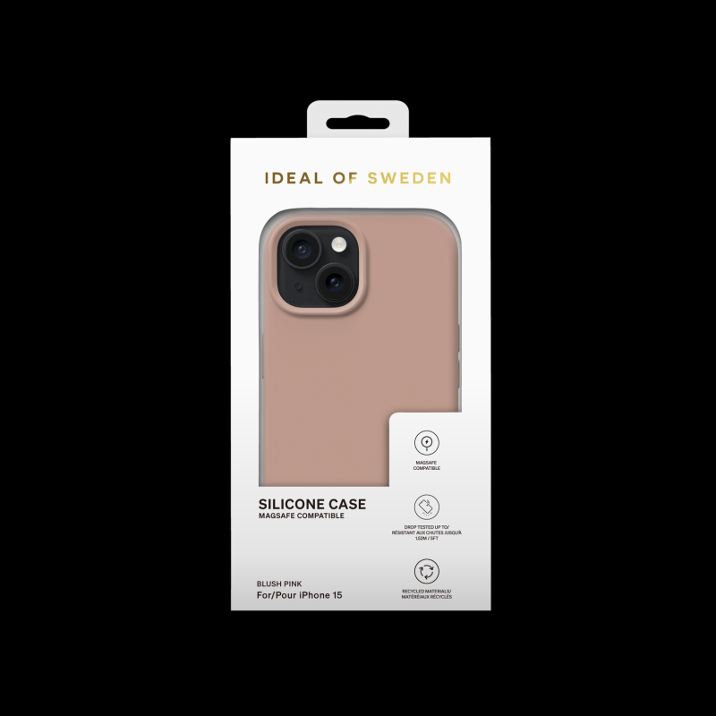 Silikonový ochranný kryt s MagSafe iDeal Of Sweden pro Apple iPhone 15 Pro Max, blush pink