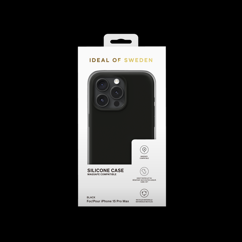 Levně Silikonový ochranný kryt s MagSafe iDeal Of Sweden pro Apple iPhone 15 Pro Max, black