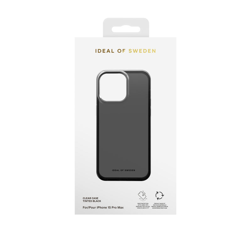 Levně Ochranný kryt Clear Case iDeal Of Sweden pro Apple iPhone 15 Pro Max, tinted black