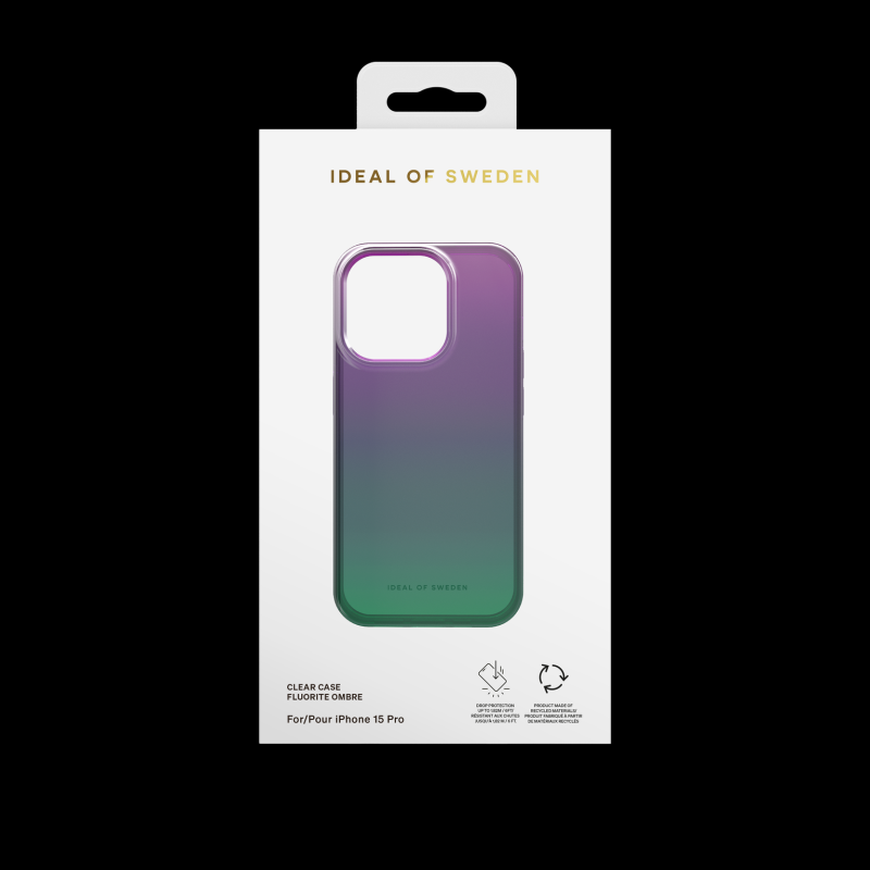 Levně Ochranný kryt Clear Case iDeal Of Sweden pro Apple iPhone 15 Pro, fluorite ombre