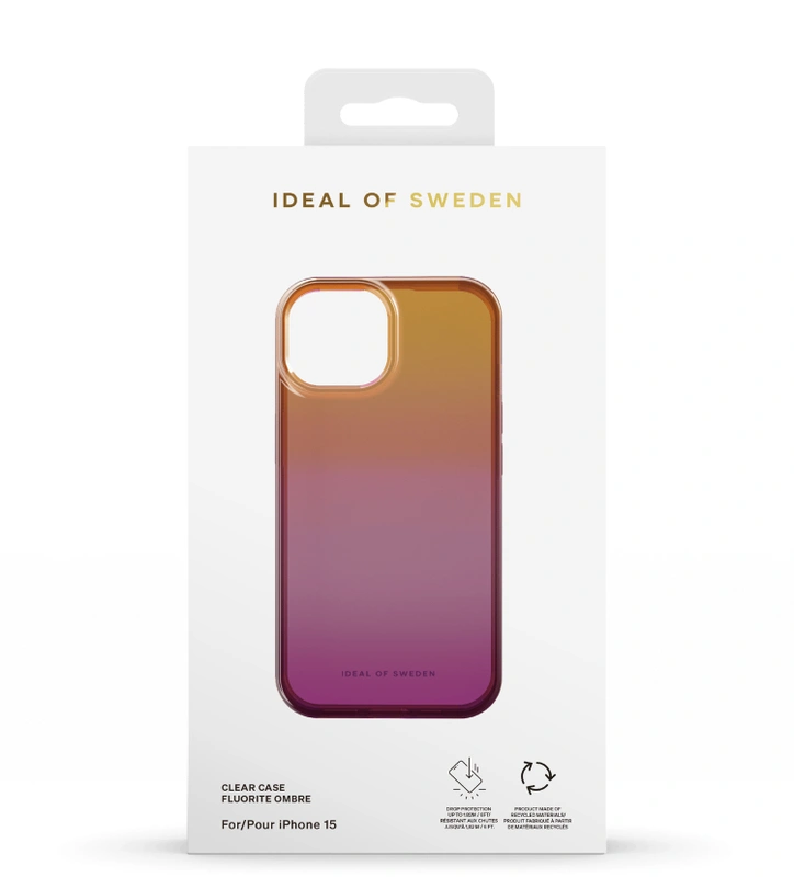 Levně Ochranný kryt Clear Case iDeal Of Sweden pro Apple iPhone 15, vibrant ombre