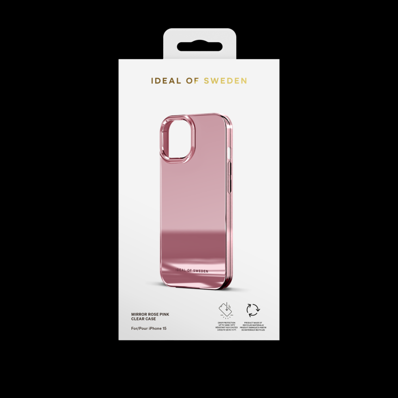 Ochranný kryt Clear Case iDeal Of Sweden pro Apple iPhone 15, mirror pink