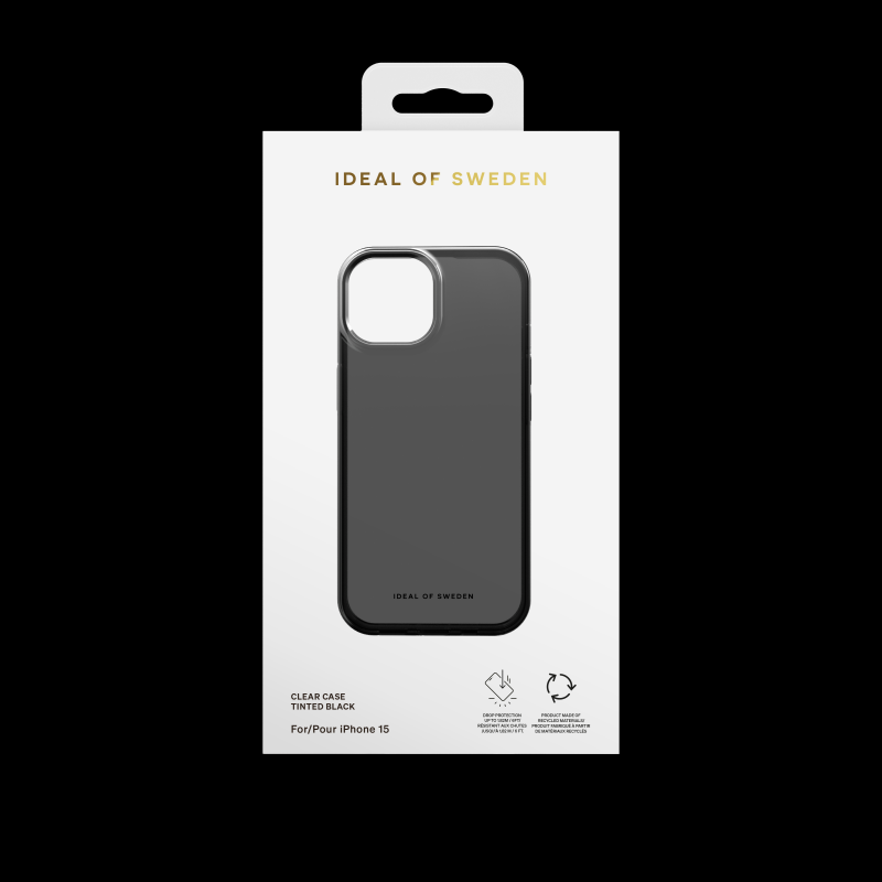 Levně Ochranný kryt Clear Case iDeal Of Sweden pro Apple iPhone 15, tinted black