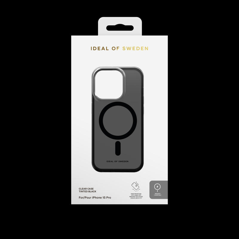 Levně Ochranný kryt Clear Case s Magsafe iDeal Of Sweden pro Apple iPhone 15 Pro, tinted black