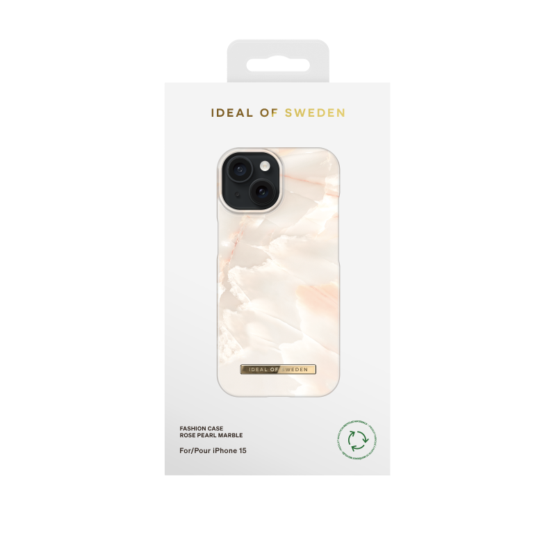 Ochranný kryt Fashion iDeal Of Sweden pro Apple iPhone 15, rose pearl marble