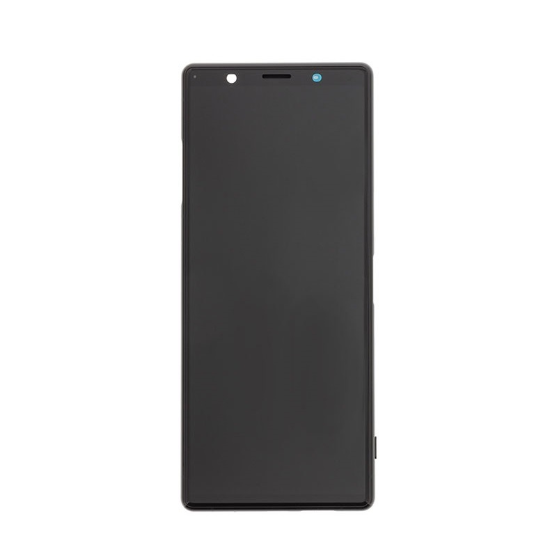 Levně LCD + dotyk + přední kryt pro Sony Xperia 5 V, black (Service Pack)