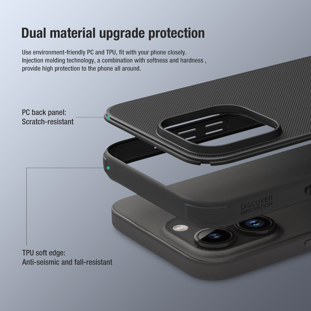 Nillkin Super Frosted PRO Zadní Kryt pro Apple iPhone 15 Pro Max Red (Without Logo Cutout)