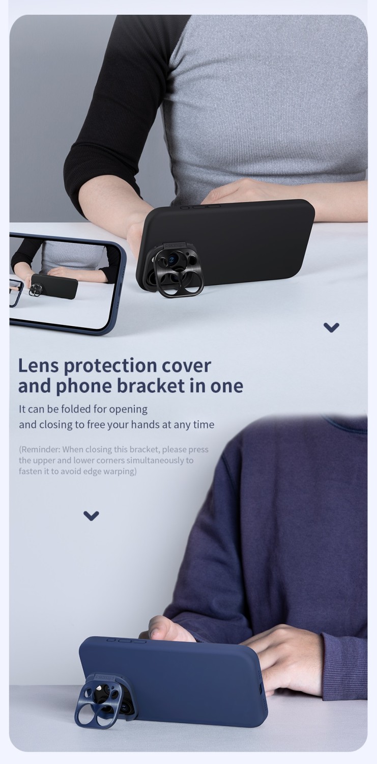 Nillkin LensWing Magnetic Zadní Kryt pro Apple iPhone 15 Pro Max Blue