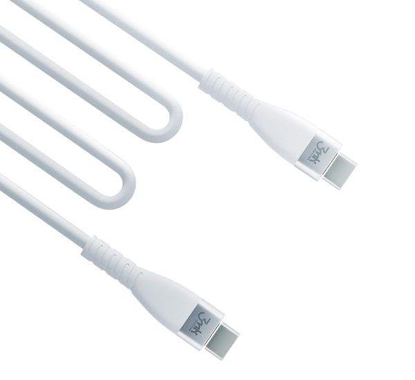 Levně Data kabel 3mk Hyper Silicone USB-C/USB-C (PD), 60W, 3A, 1m, bílá