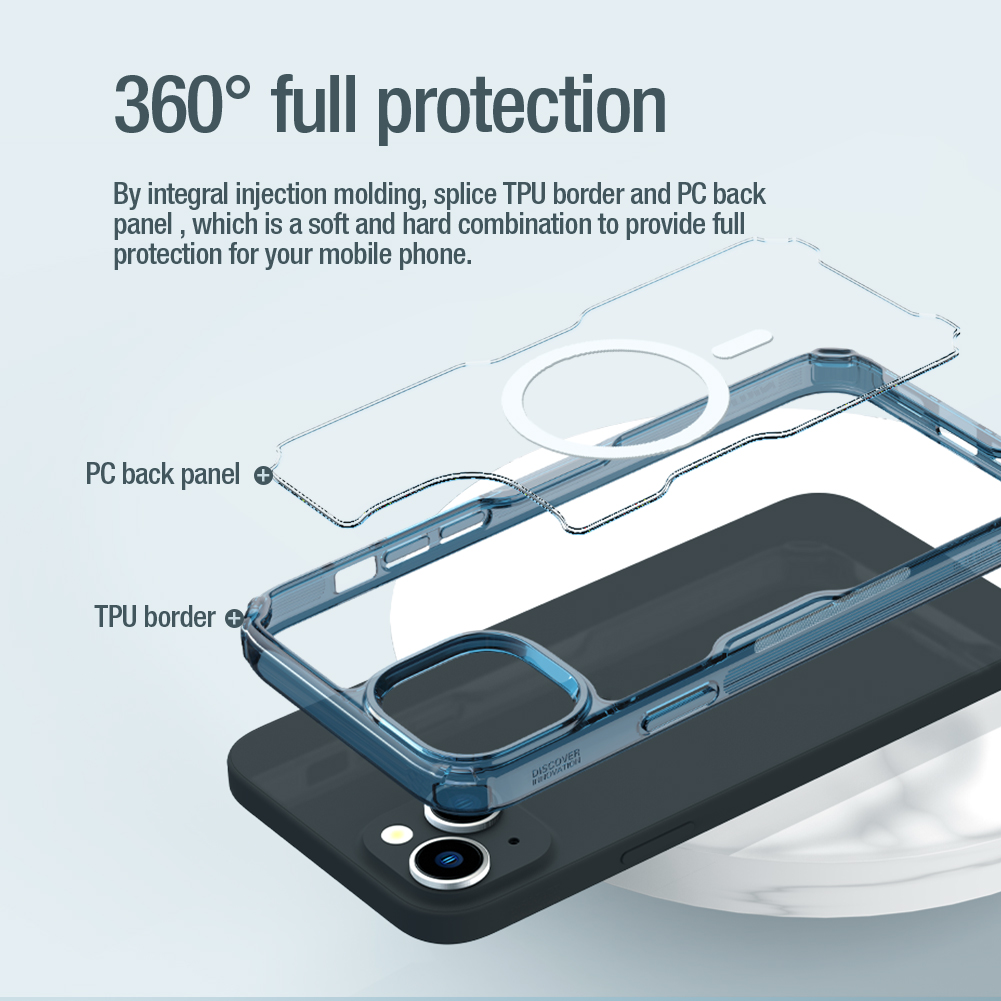 Nillkin Nature TPU PRO Magnetic Kryt pro Apple iPhone 15 Plus Blue