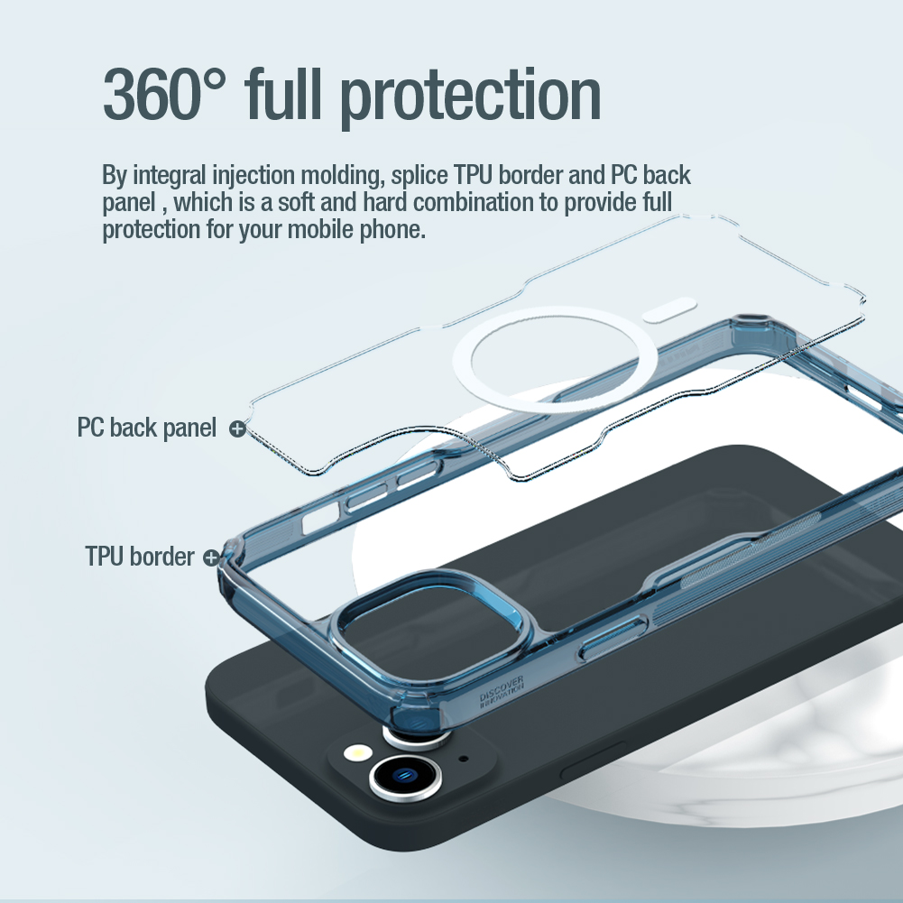 Nillkin Nature TPU PRO Magnetic Kryt pro Apple iPhone 15 Plus Transparent