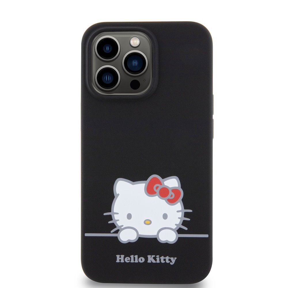 Zadní kryt Hello Kitty Liquid Silicone Daydreaming Logo pro Apple iPhone 13 Pro, black