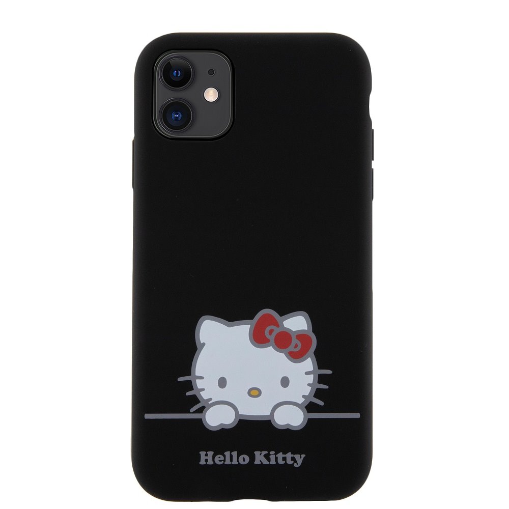 Levně Zadní kryt Hello Kitty Liquid Silicone Daydreaming Logo pro Apple iPhone 11, black