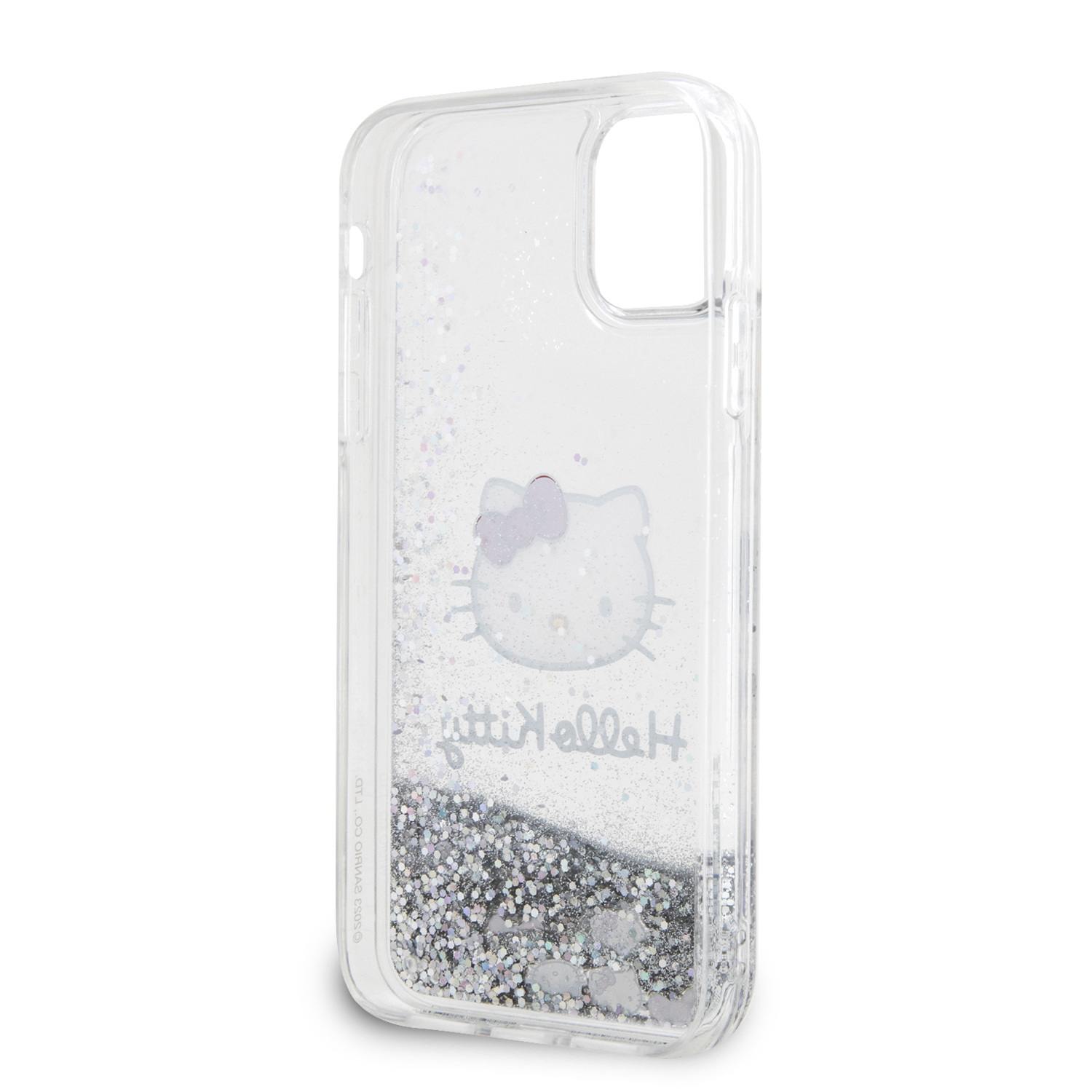 Hello Kitty Liquid Glitter Electroplating Head Logo Zadní Kryt pro iPhone 11 Transparent