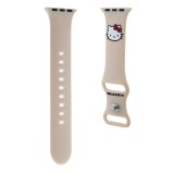 Hello Kitty Liquid Silicone Kitty Head Logo Řemínek pro Apple Watch 38/40mm Beige