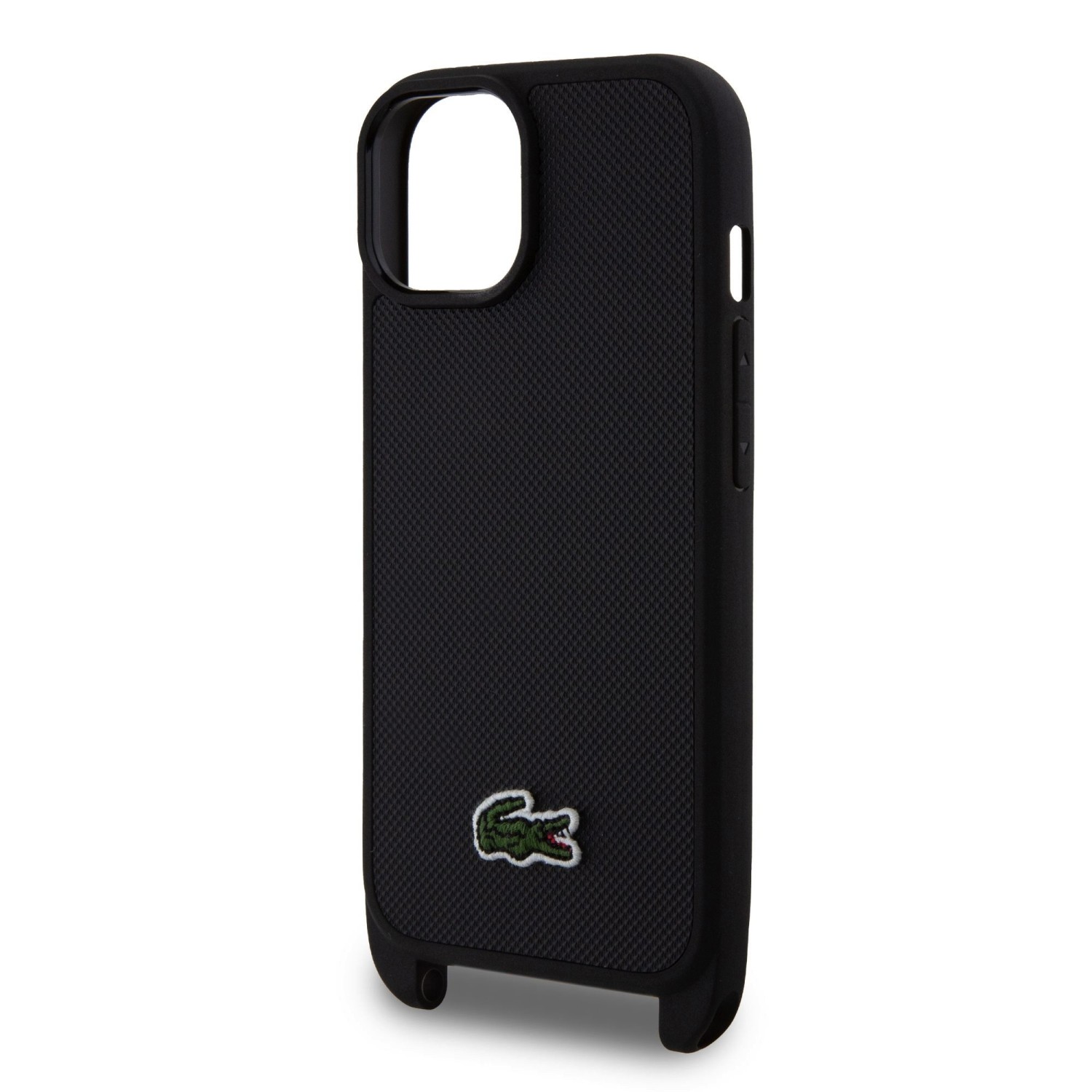 Lacoste Iconic Petit Pique Crossbody Woven Logo Zadní Kryt pro iPhone 15 Black