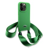 Lacoste Iconic Petit Pique Crossbody Woven Logo Zadní Kryt pro iPhone 15 Pro Max Green